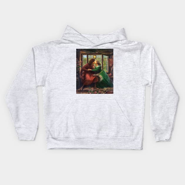 Paolo and Francesca - Dante Gabriel Rossetti Kids Hoodie by forgottenbeauty